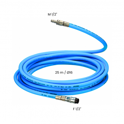 Flexible serti DN16 25m raccords F/M
