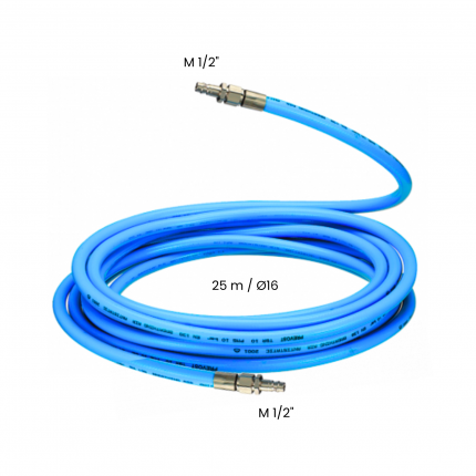 Flexible serti DN16 25m raccords M/M